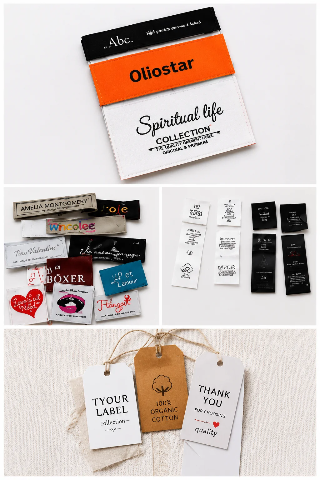 Care labels and hang tags showcase